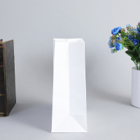 Eco recyclable europe promotional custom logo die cut handle white clothing gift paper shopping bag with your own logo