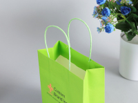 Sac en papier recyclé votre propre logo personnalisé imprimé torsadé sos supplément médecine pharmacie sac en papier kraft nourriture à emporter