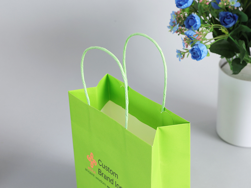 Sac en papier recyclé votre propre logo personnalisé imprimé torsadé sos supplément médecine pharmacie sac en papier kraft nourriture à emporter