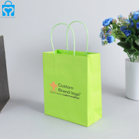 Sac en papier recyclé votre propre logo personnalisé imprimé torsadé sos supplément médecine pharmacie sac en papier kraft nourriture à emporter