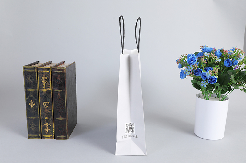 Sac en papier blanc bouquet de fleurs emballage disque vinyle mini jeux cadeau papier kraft sacs de restauration avec votre propre logo