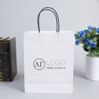 Sac en papier blanc bouquet de fleurs emballage disque vinyle mini jeux cadeau papier kraft sacs de restauration avec votre propre logo