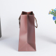 Eco friendly ptp brown thick straps twist cotton rope handle printed retail shopping paper bag