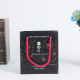 귀하의 로고가있는 보석 포장 공예 종이 봉투를 보내는 일본 접이식 검은 쇼핑