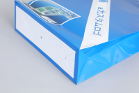 Euro tote small blue glossy lamination welcome business paper shopping gift bag with your own logo