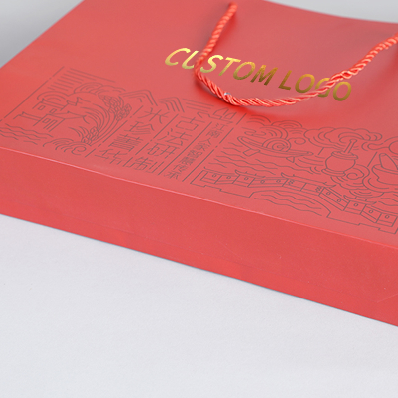 Bijoux de vêtements petit cadeau parfum emballage shopping sac en papier avec logo poignées