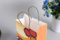 Restaurant greaseproof gusseted coffee bento bakery food pizza pies takeaway paper carrier bags