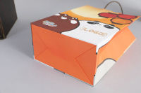 Restoran yağlı körüklü kahve bento unlu mamuller pizza turta paket servisi olan restoran kağıt taşıma torbaları