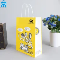 Artisanat de luxe à fond plat en papier kraft sac de transport sacs de shopping pour vêtements oreiller d'air à emporter