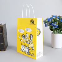 Artisanat de luxe à fond plat en papier kraft sac de transport sacs de shopping pour vêtements oreiller d'air à emporter