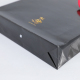 Gloss designer flat aluminium foil lined boutique clothes gift thank you black packaging paper bags