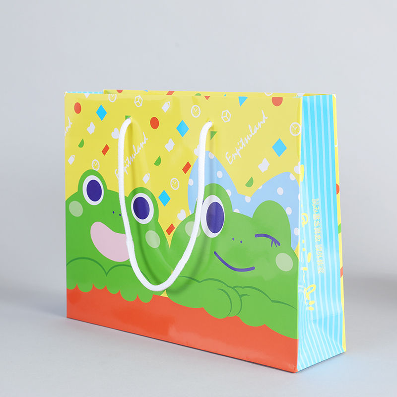 Logo imprimé biodégradable boutique européenne cadeau de détail vêtement shopping sac en papier avec poignée