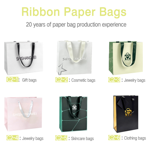 ribbon paper bags