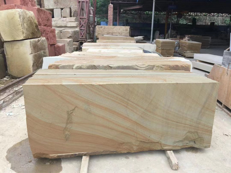 natural teakwood sandstone paving