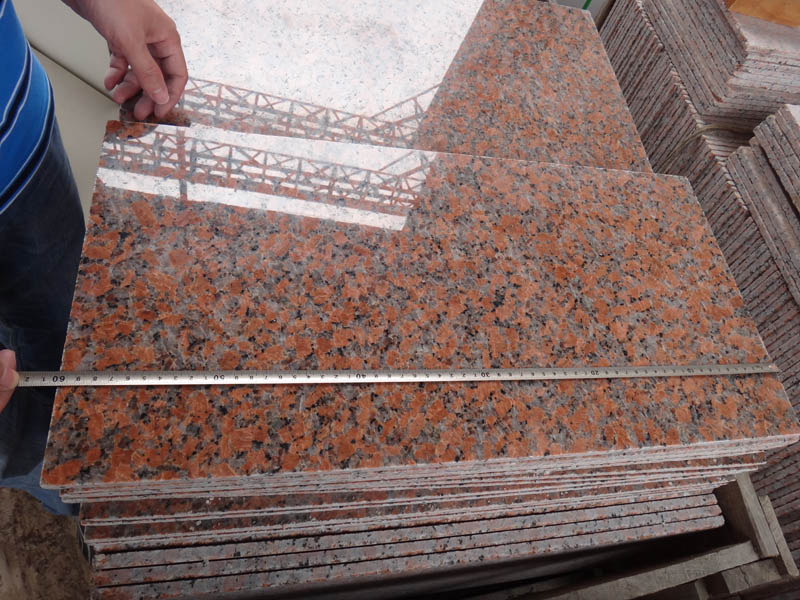 natural red granite paving