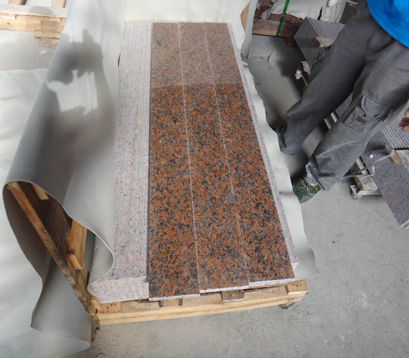 red granite pavers