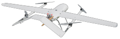 Drones de ala fija para la entrega de material de socorro