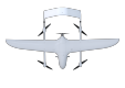 Картографический дрон с фиксированным крылом вертикального взлета и посадки