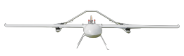Inspección de energía UAV de ala fija VTOL propulsado por aceite