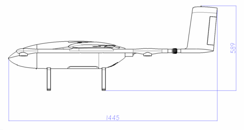 13 Kg Electric Vertical Lift Fixed Wing (VTOL) UAV