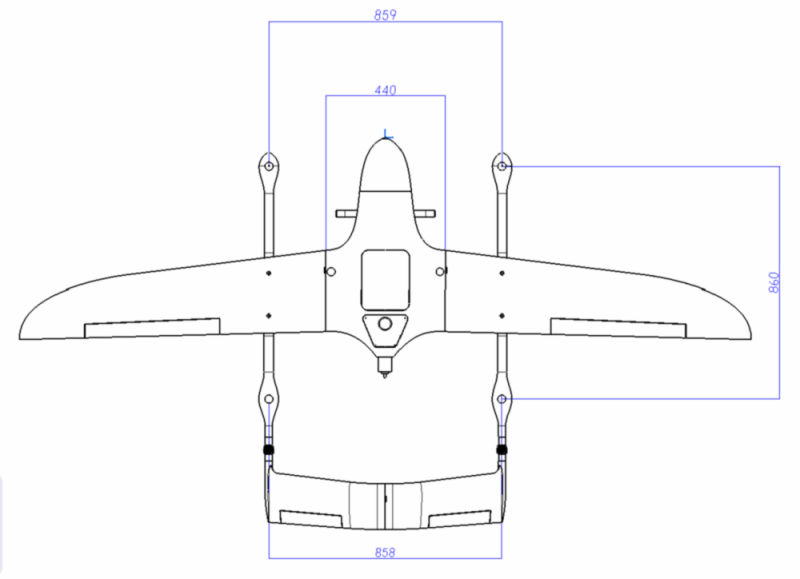 13 Kg Electric Vertical Lift Fixed Wing (VTOL) UAV