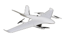 15 kg elektrische verticale lift vaste vleugel (VTOL) drone