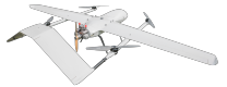 UAV ad ala fissa con sollevamento verticale alimentato a petrolio da 50 kg