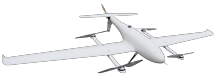 Drone de asa fixa (VTOL) de elevação vertical elétrica de 25kg