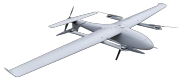 Dron eléctrico de ala fija de elevación vertical (VTOL) de 25 kg