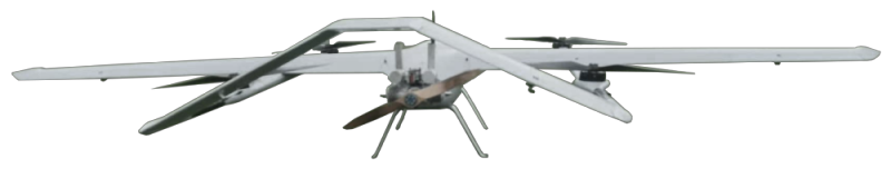 100kg Class Oil Powered Vertical Lift Fixed Wing (VTOL) UAV