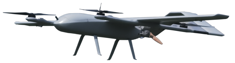 100kg Class Oil Powered Vertical Lift Fixed Wing (VTOL) UAV