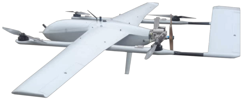 100kg Class Oil Powered Vertical Lift Fixed Wing (VTOL) UAV