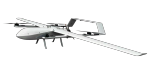 UAV ad ala fissa (VTOL) a sollevamento verticale alimentato a olio da 120 kg