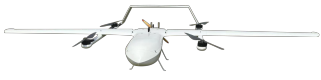 120-килограммовый БПЛА с вертикальным подъемом и фиксированным крылом (СВВП) с масляным двигателем