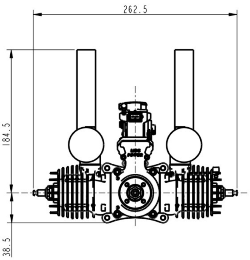 UAV EFI Electric Start Gasoline Engine 70ccm