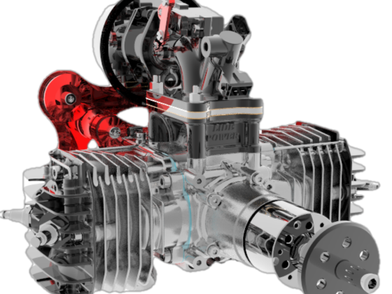เครื่องยนต์เบนซิน 120ccm พร้อมสตาร์ทไฟฟ้า อีเอฟไอ สำหรับ UAV
