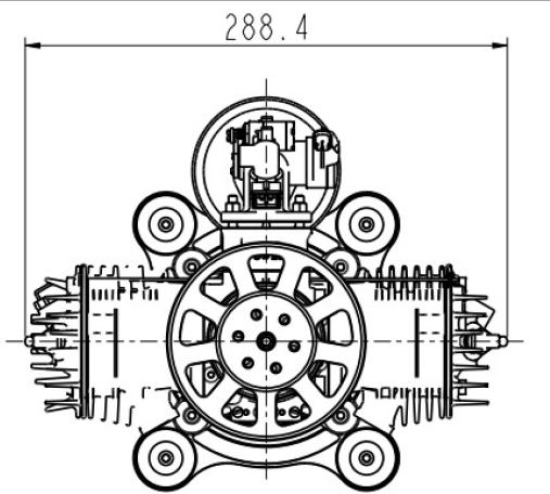 UAV EFI Electric Start Gasoline Engine 170ccm