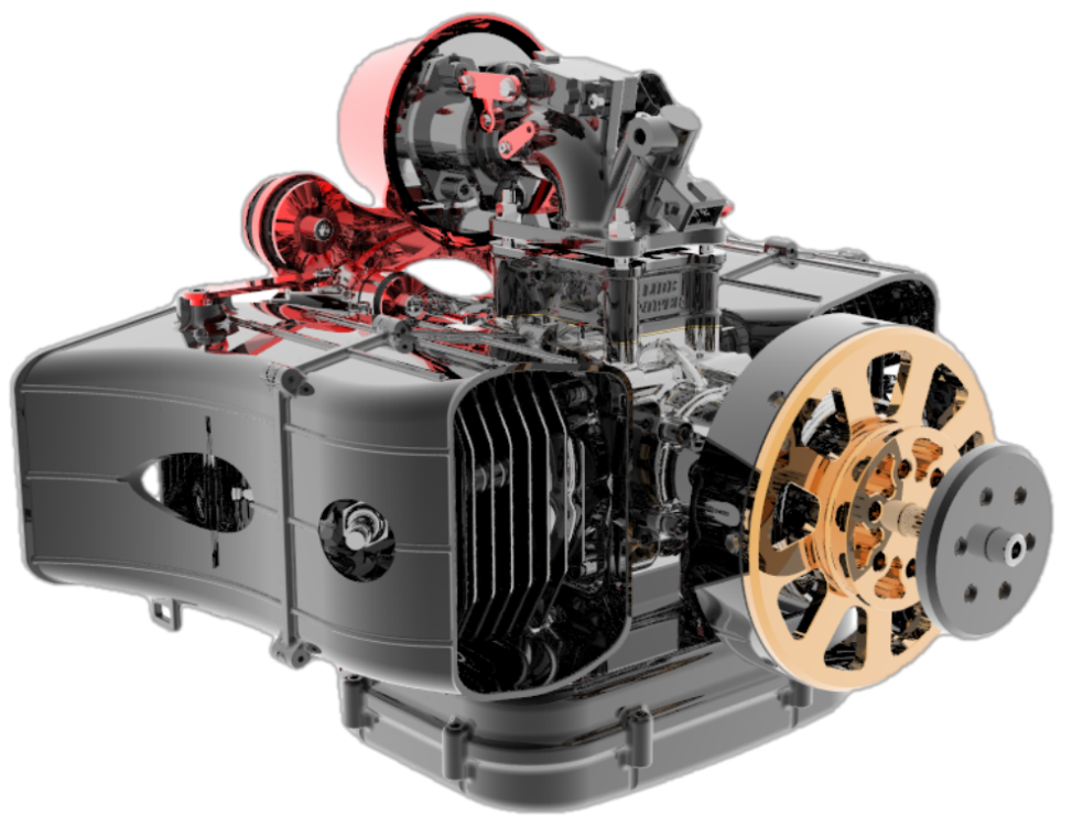 Motor de óleo pesado de partida elétrica UAV EFI 170ccm