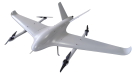 Dron eléctrico de ala fija de elevación vertical (VTOL) de 15 kg