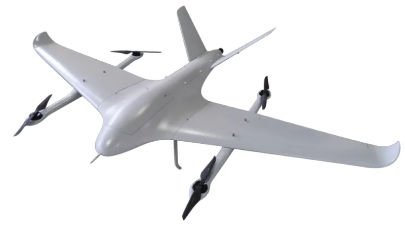 Drone de asa fixa (VTOL) de elevação vertical elétrica de 15kg
