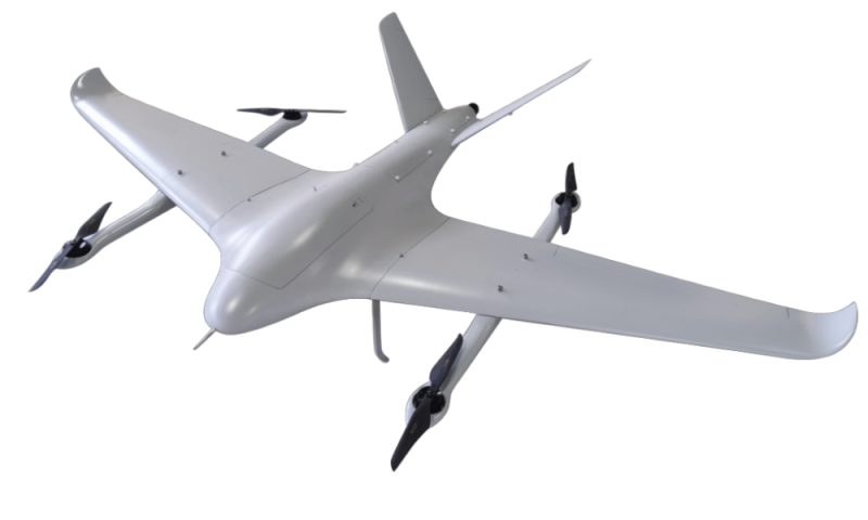 15 kg elektrische Vertikallift-Starrflügeldrohne (VTOL).