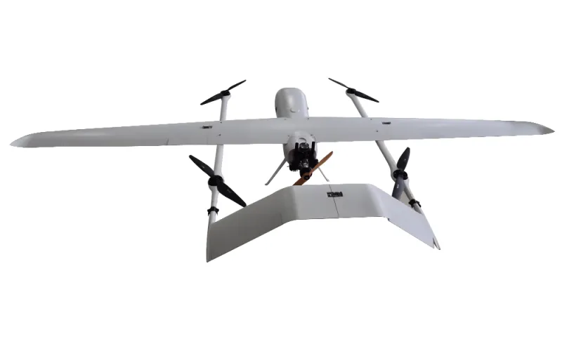 Oil-electric hybrid compound wing UAV