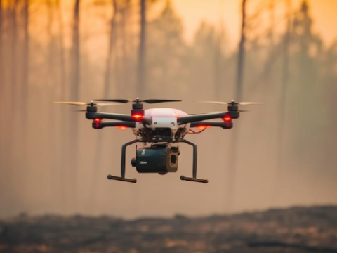 Using drones to help forest firefighting