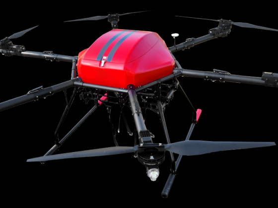 Drone multi-rotor rouge