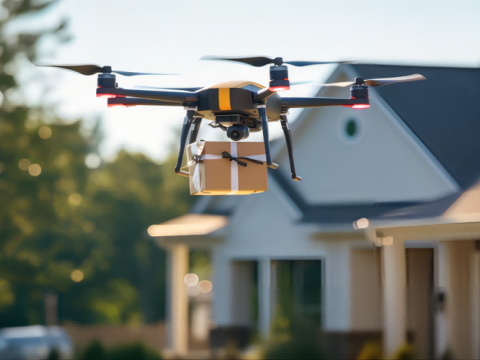 Consegna materiale con drone! decollare!