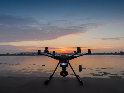 How are drones used to monitor air pollution?