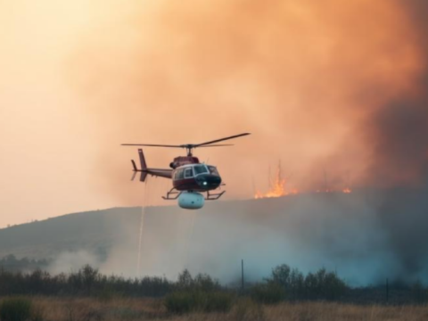 I droni antincendio boschivi aiutano nelle operazioni di soccorso in caso di incendio