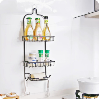 Carrito de ducha de ba?o de 3 niveles con jabonera