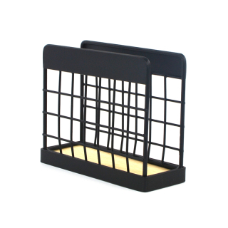 Servilletero moderno de madera negra