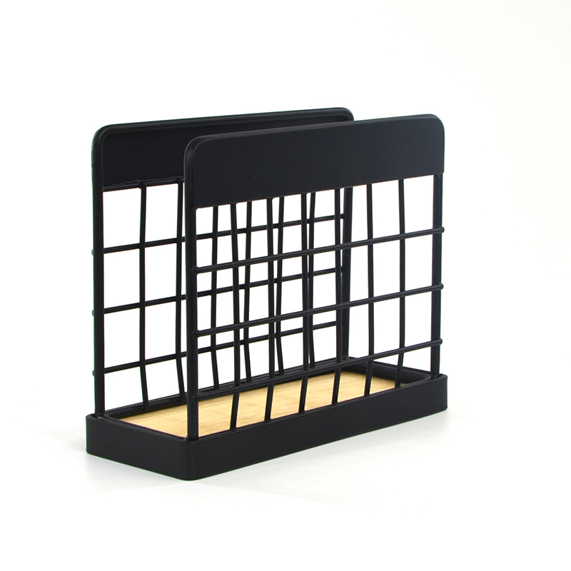 Black Wooden Modern Napkin Holder